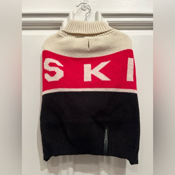 NWT Maxbone Dog Sweater “Ski”; black, white & red; size Large. - Picture 7 of 8